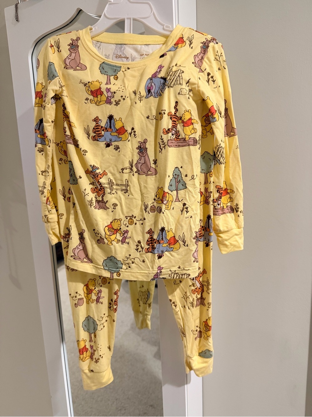 Disney little sleepies Yellow Winnie the Pooh Long Sleeve Pajama Set